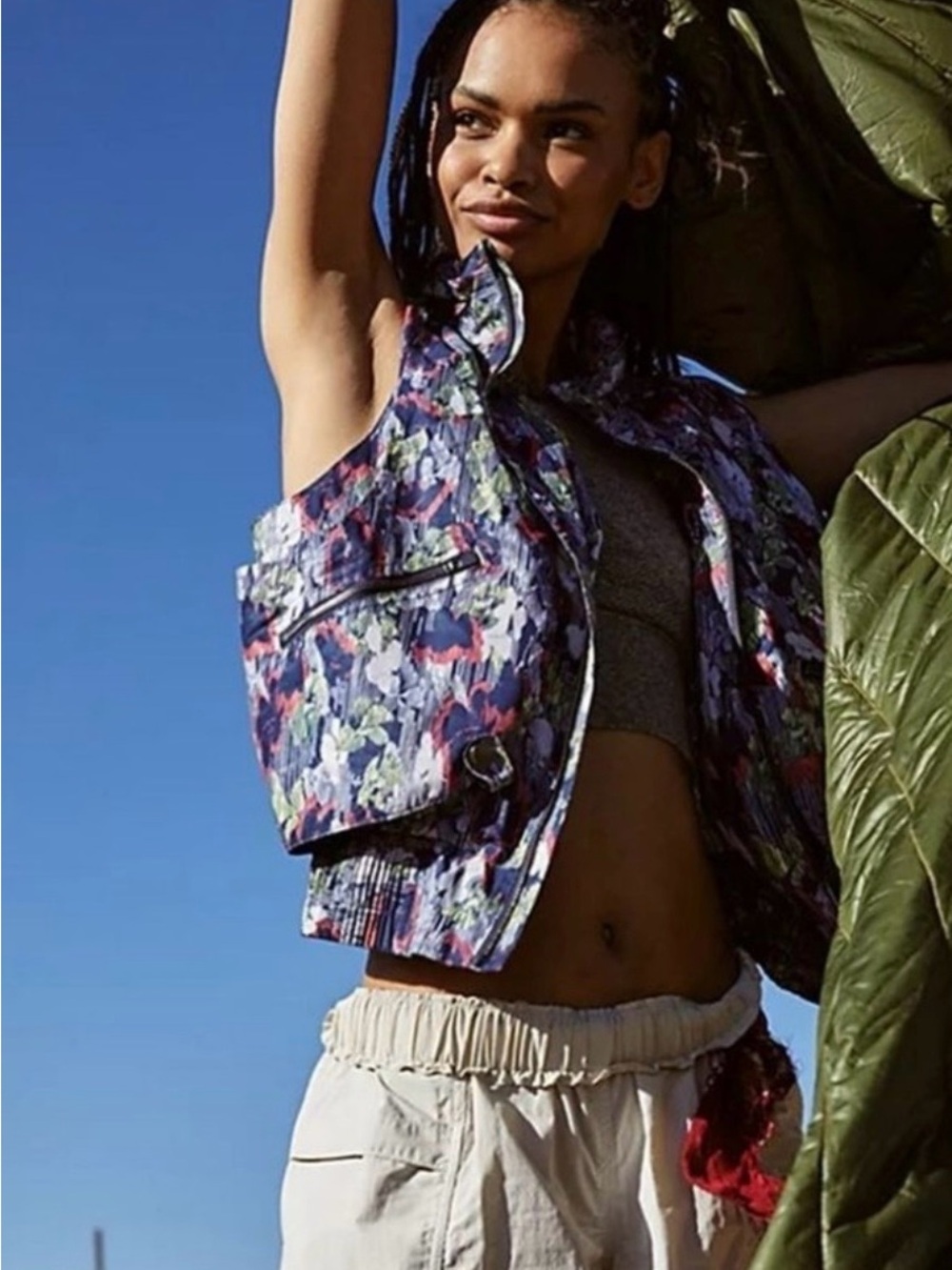 Free People Movement NWT Off The Grid Supernova Floral Print Utility Vest
